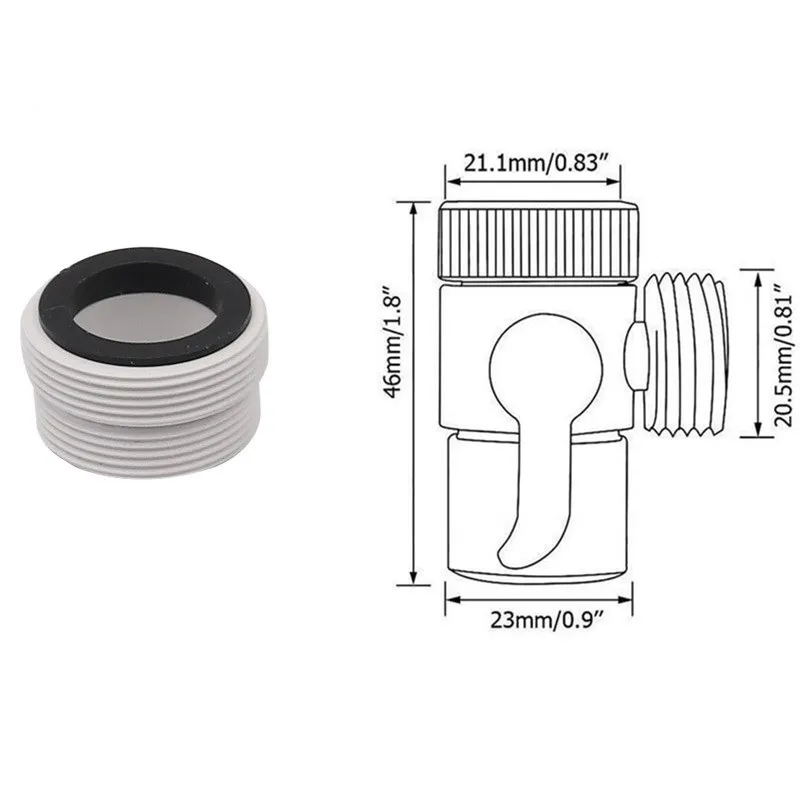 1 Buah Pemisah Keran Air Katup Pengalih Keran Shower Kepala Konektor Adaptor Sakelar Katup 3 Arah Pemisah Bak Cuci Dapur Kamar Mandi