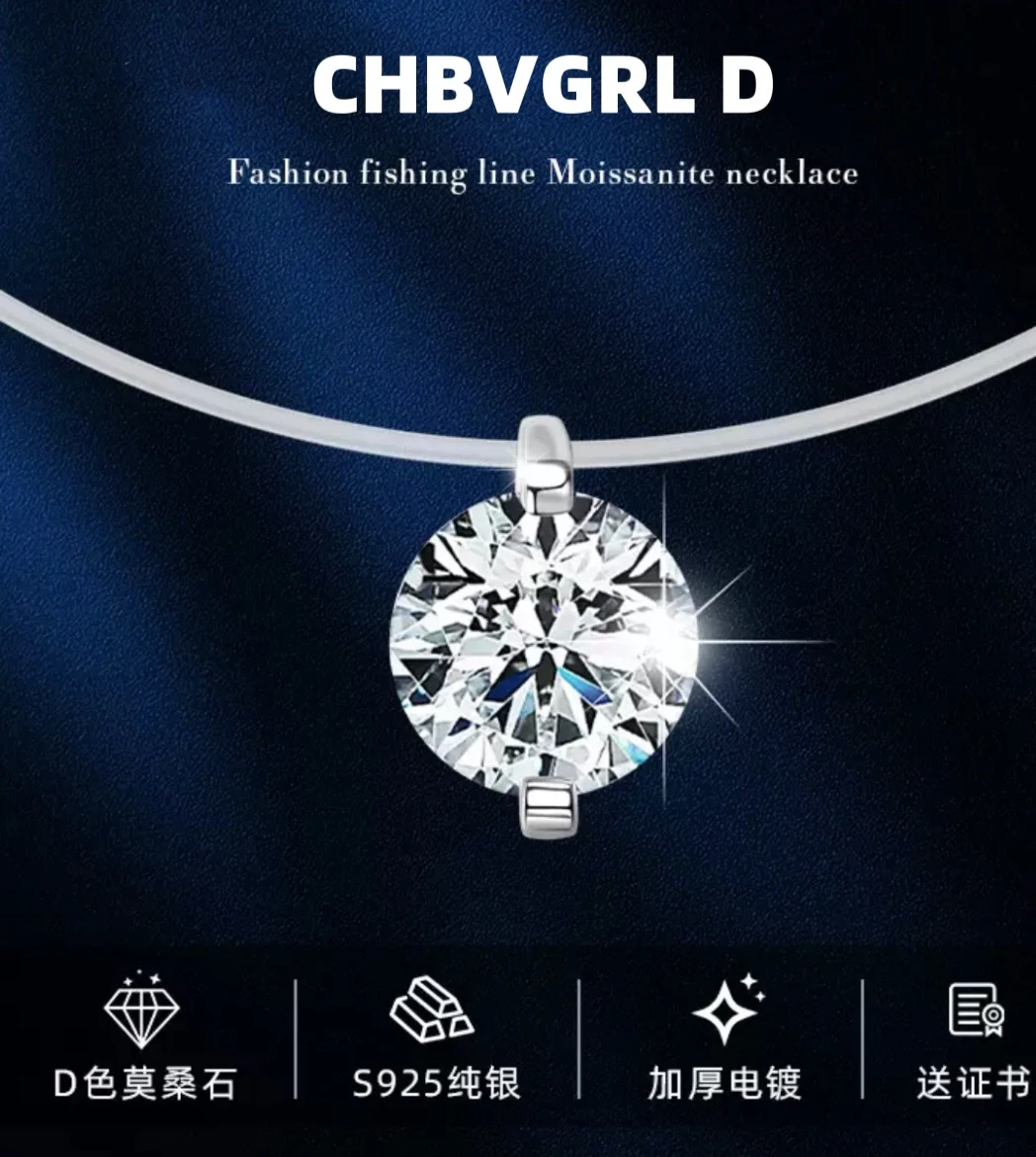 

[Mermaid Tears] Popular Mermaid Tears Necklace, Small-scale, High-end, D-color Moissanite Collar Chain, s925 Sterling Silver