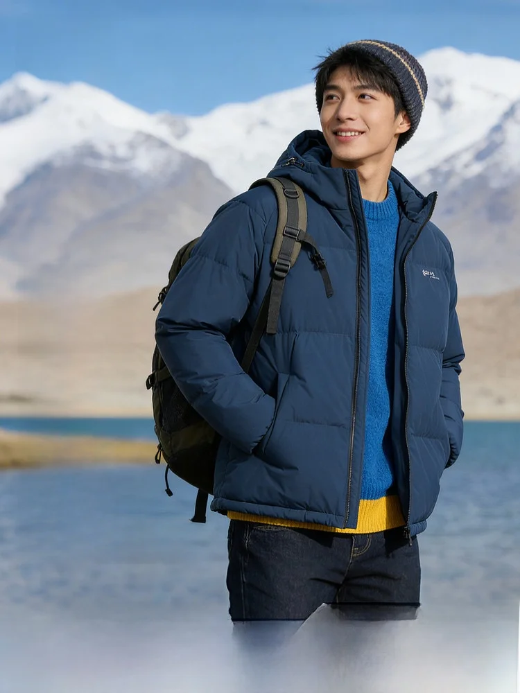 

Snowy Flight 2026 Spring New Sle ex ort Hooded down Jaet Soft Comfortable Color Simple Design Outdoor Sportswear