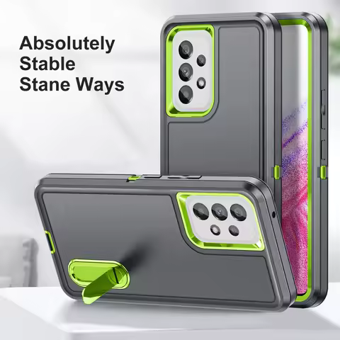 Heavy Duty Double Layer Kick Stand Protect case For Samsung A54 A14 A04 A53 Galaxy A52 A52S A72 A22 A32 A12 A03S Hard back Cover