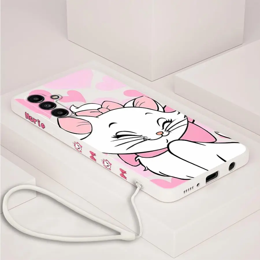 Disney Marie Cat Case for Samsung Galaxy A15 A52 A13 A25 A12 A23 A14 A53 A54 A32 A34 A42 A16 A22 Soft Phone Cover