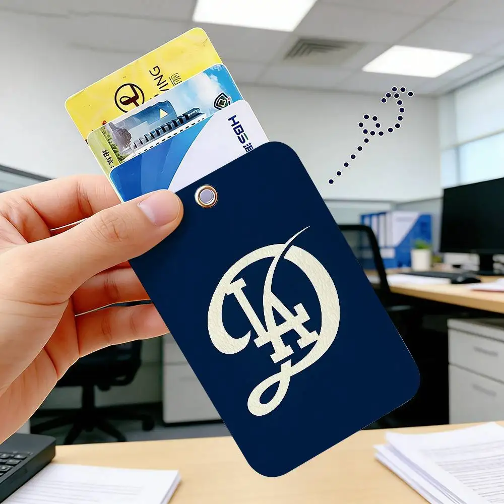Los A-Angeles D-Dodgers Cute Cartoon Inteated Elevator Card Acc Control Card Keychain Protective Cover Gift Keychain