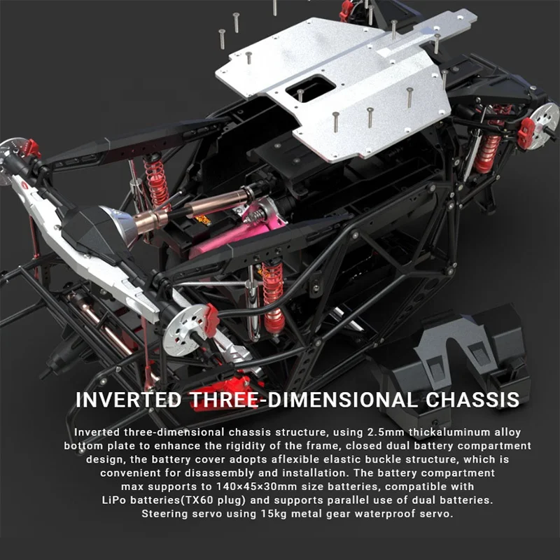 Udirc Ud1002 1/10 2.4G Elétrico 4Wd Rwd Esp 45 Mph Brushless 3S Hobby Car Deserto Veículo Crawler Grande R/C 4X4 RC Rally Truck 1:10