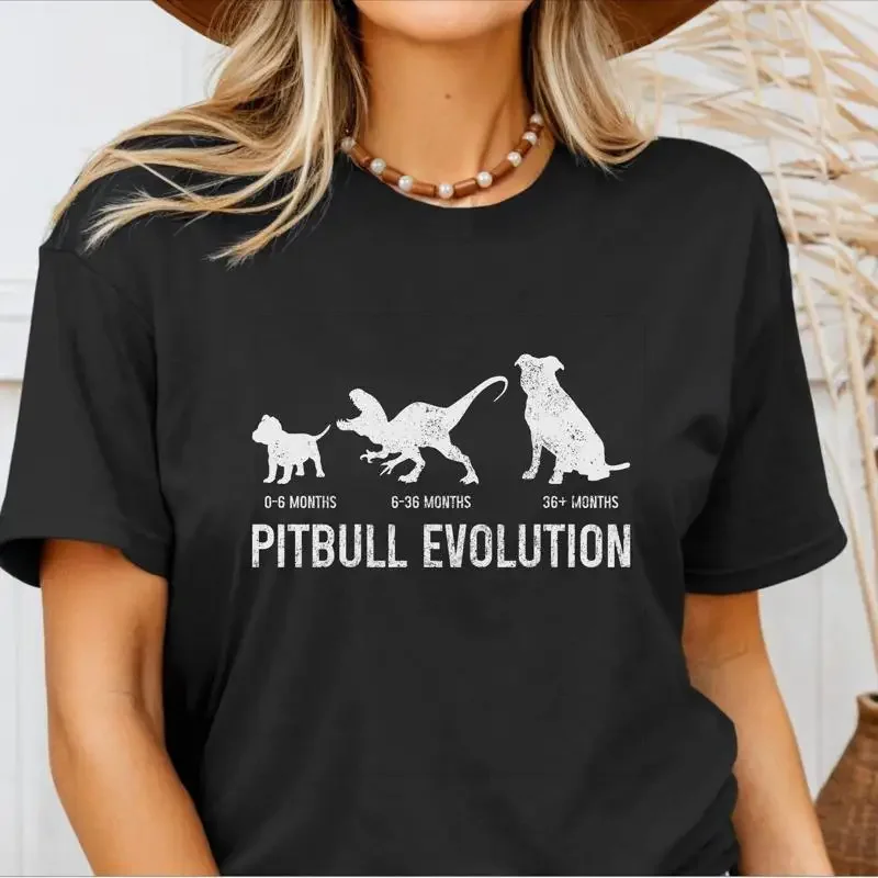 Pitbull  T shirt Evolution Mom Dad Funny P