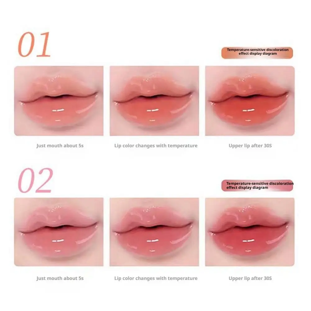 Farbwechselndes, feuchtigkeitsspendendes Lippenöl, aufpolsterbare Lippenbehandlung auf Wasserbasis für trockene Lippen, feuchtigkeitsspendende und nährende Lippenessenz