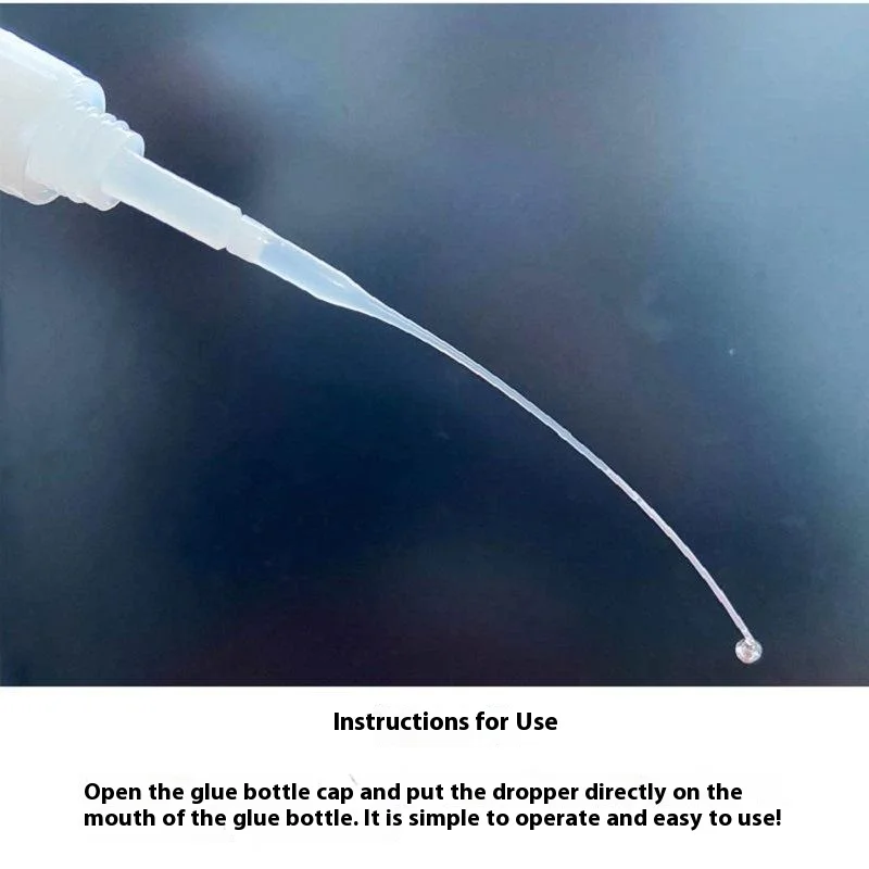 Hot Sale 100pcs/set 7cm Glue Tips Plastic Glue Micro-Tips Glue Extender Precision CA Glue Applicator