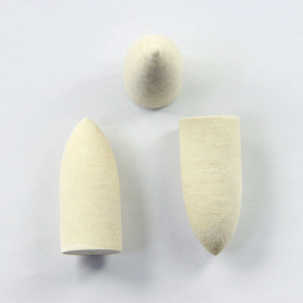 DTP-1P 22x50MM Dental Polishing Wool Felt Grinding Buffing Wheel Cone Shape 5pcs/Pack Dental Lab Rotary Tool Dentist Supply