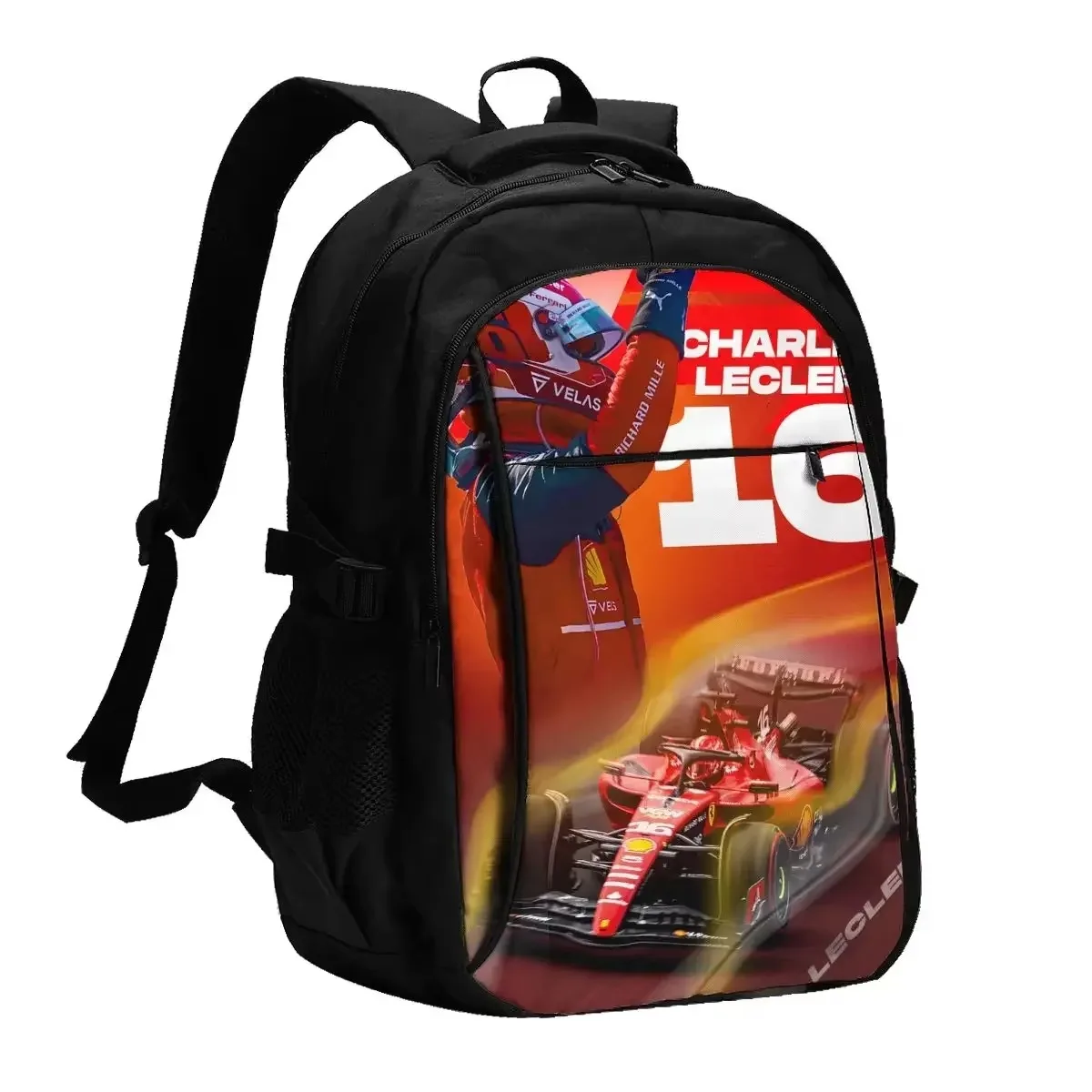 

Charles Leclerc 16 Travel Laptop Backpack, Business Water Resistant Backpack with USB Charging Port, College Bag for Men & Women