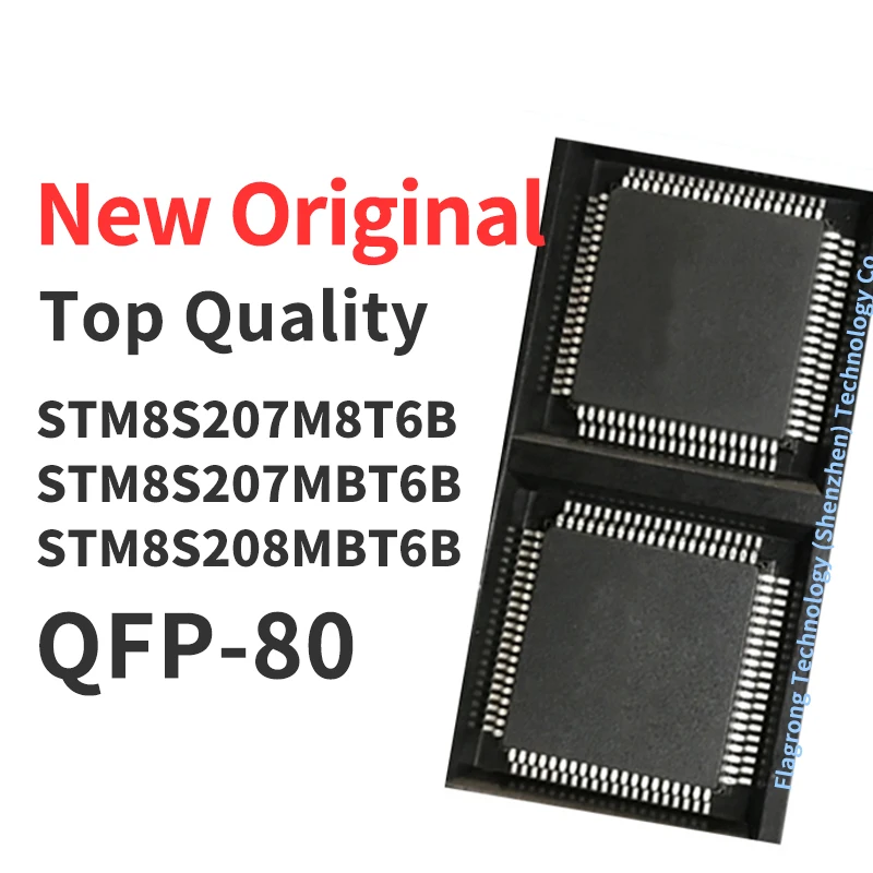 1 Piece STM8S207M8T6B STM8S207MBT6B STM8S208MBT6B QFP-80 Chip IC New Original