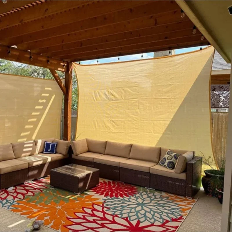 

Outdoor Sunshade Sail Canopy for Garden, Terrace, Car, and Pool – Versatile Sun Protection Mesh Awning