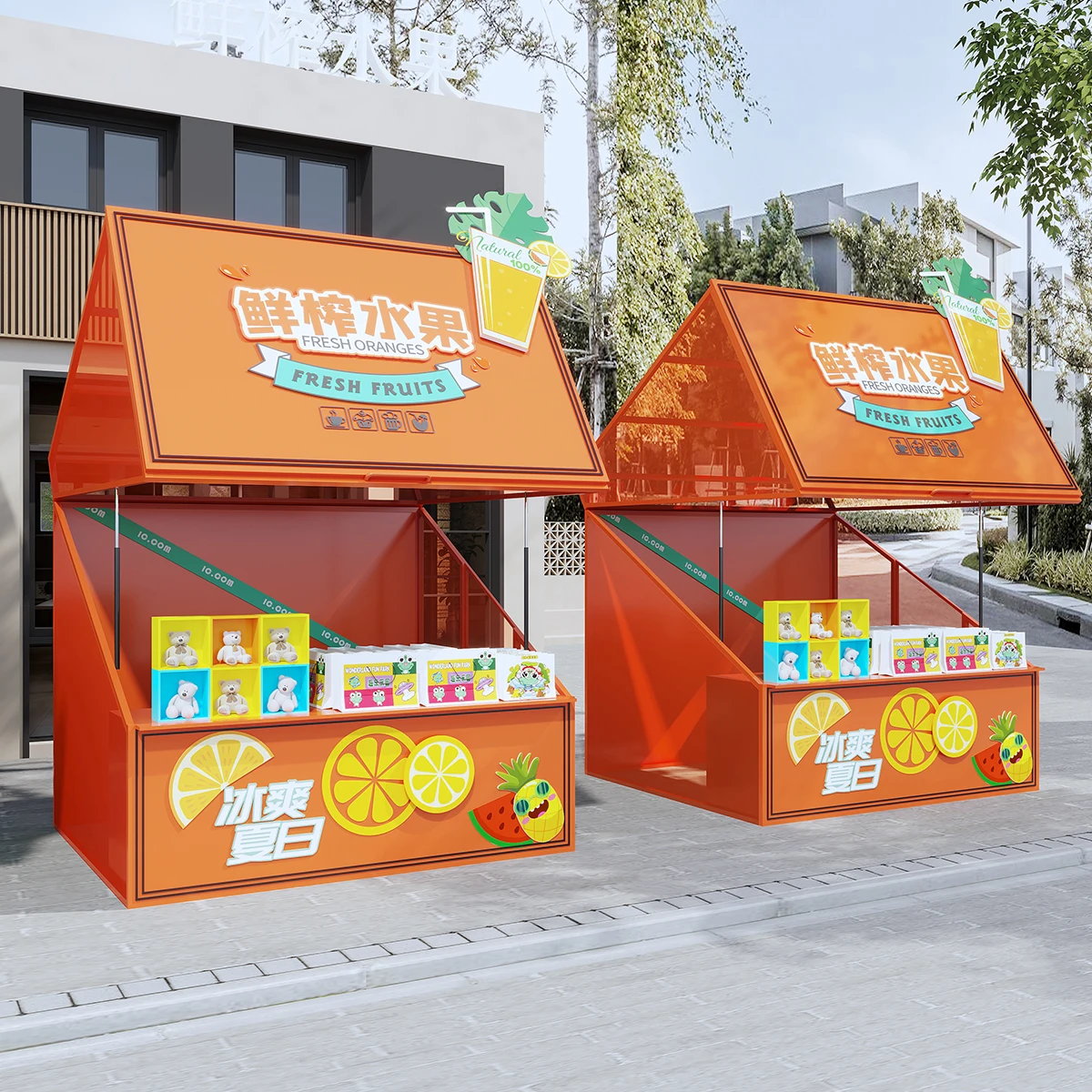 Creative outdoor stall rack Internet celebrity commercial street Night market display rack Market square Scenic area Mobile stal