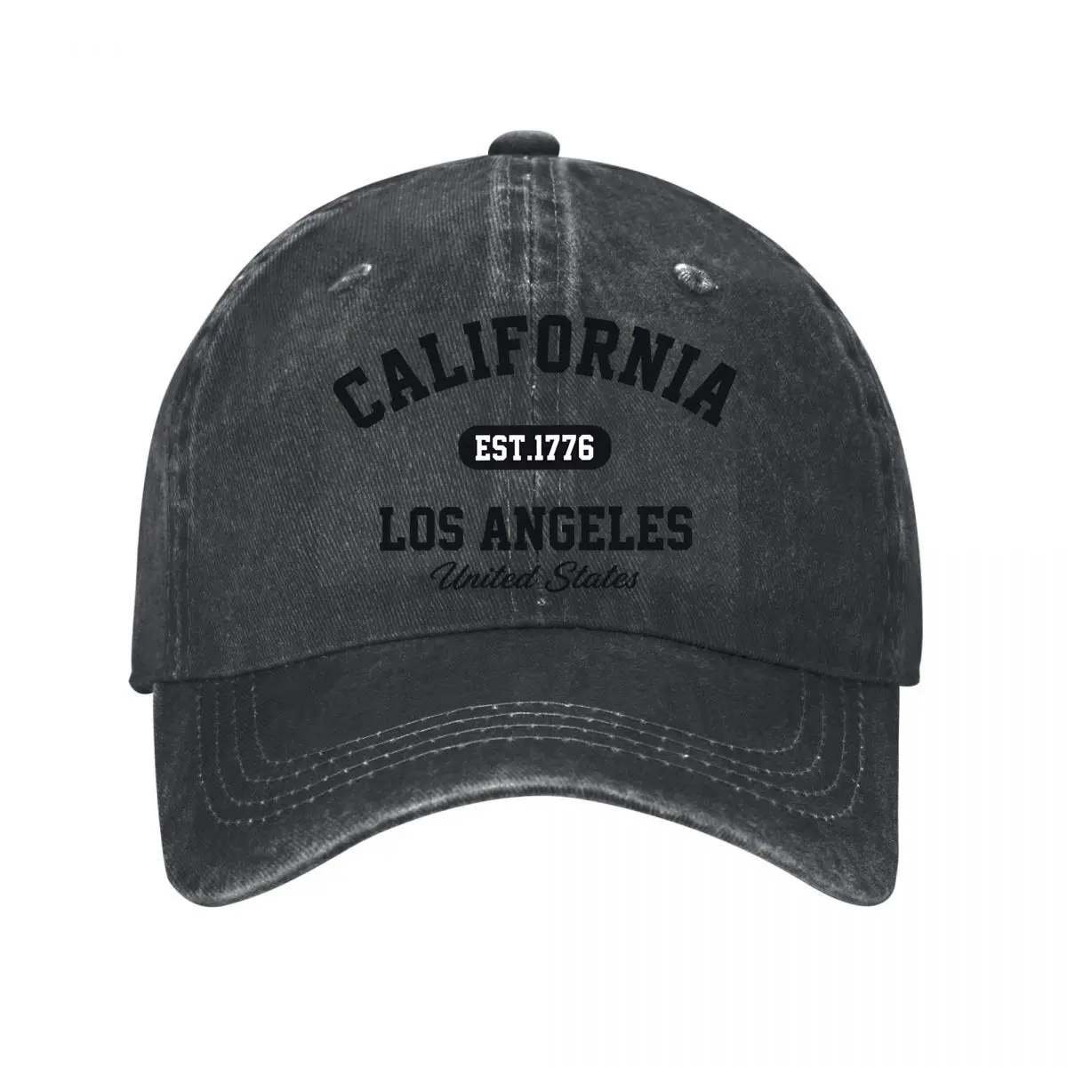 California Est 1776 Los Angeles United States Washed Baseball Cap Outdoor Hat