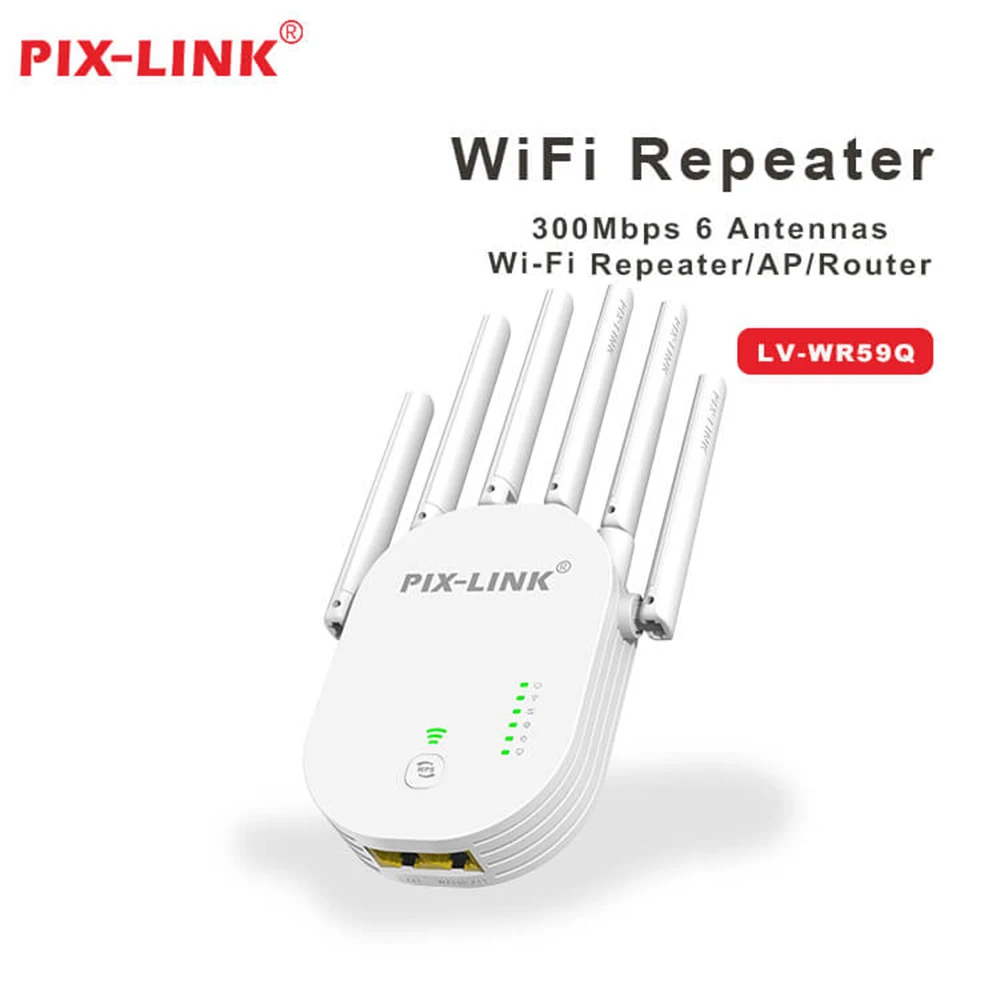 PIX-LINK WR59Q Mini Wifi Repeater  Wi-Fi Range Extender Router with Ethernet Port Home Signal Booster for Home Wifi Repeater