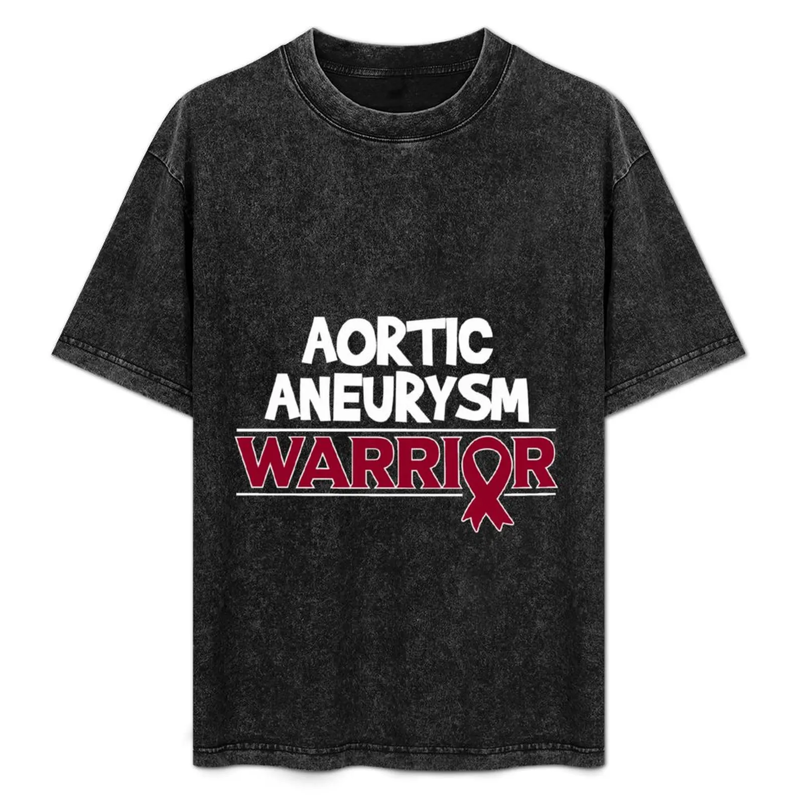 Aortic Aneurysm Survivor Burgundy Ribbon T-Shirt shirts graphic T-shirts oversize shirts men