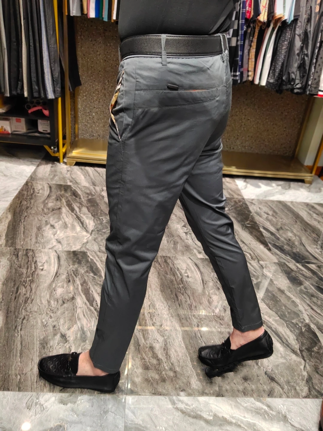 

Faionable Busin Casual Men's Pants G59 Spring Autumn Pure Color Slim Fit Versatile Trousers Comfortable All-Match