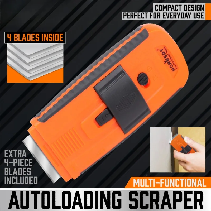 مجموعة مكشطة الجص متعددة الوظائف مع 4 شفرات قابلة للتبديل - مثالية لإزالة السد والجص والسيليكون