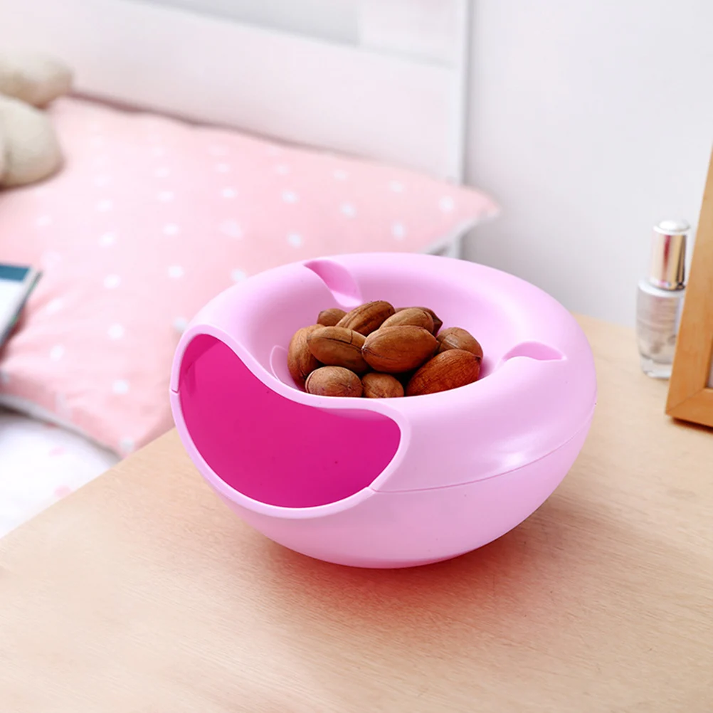 

Melon Seed Plate Candy Holder Fruit Kitchen Utensil Tool Fuit Bowl Double Layer