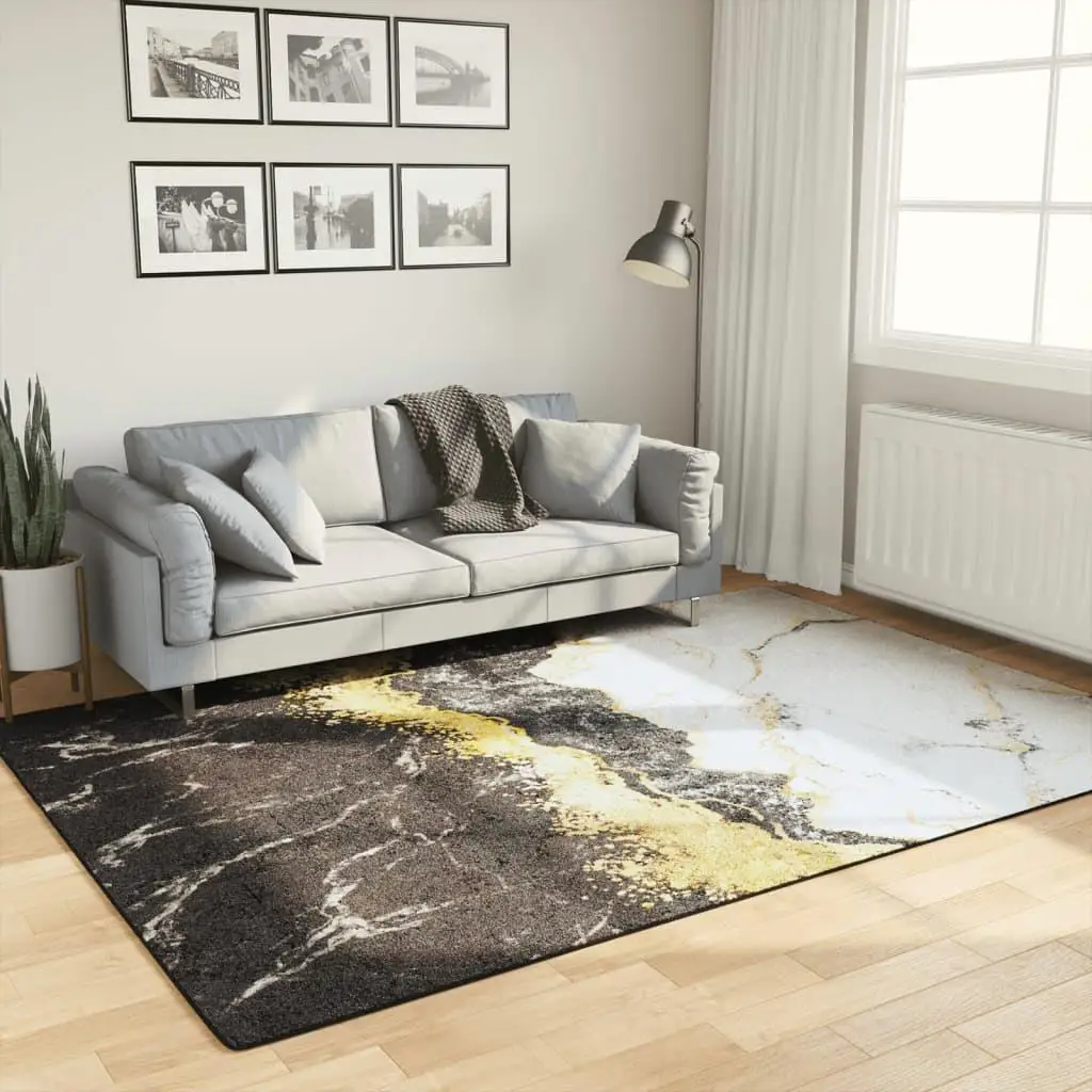 Washable Multicolor Area Rug 160x230 cm | Non-Slip Carpet for Living Room & Bedroom