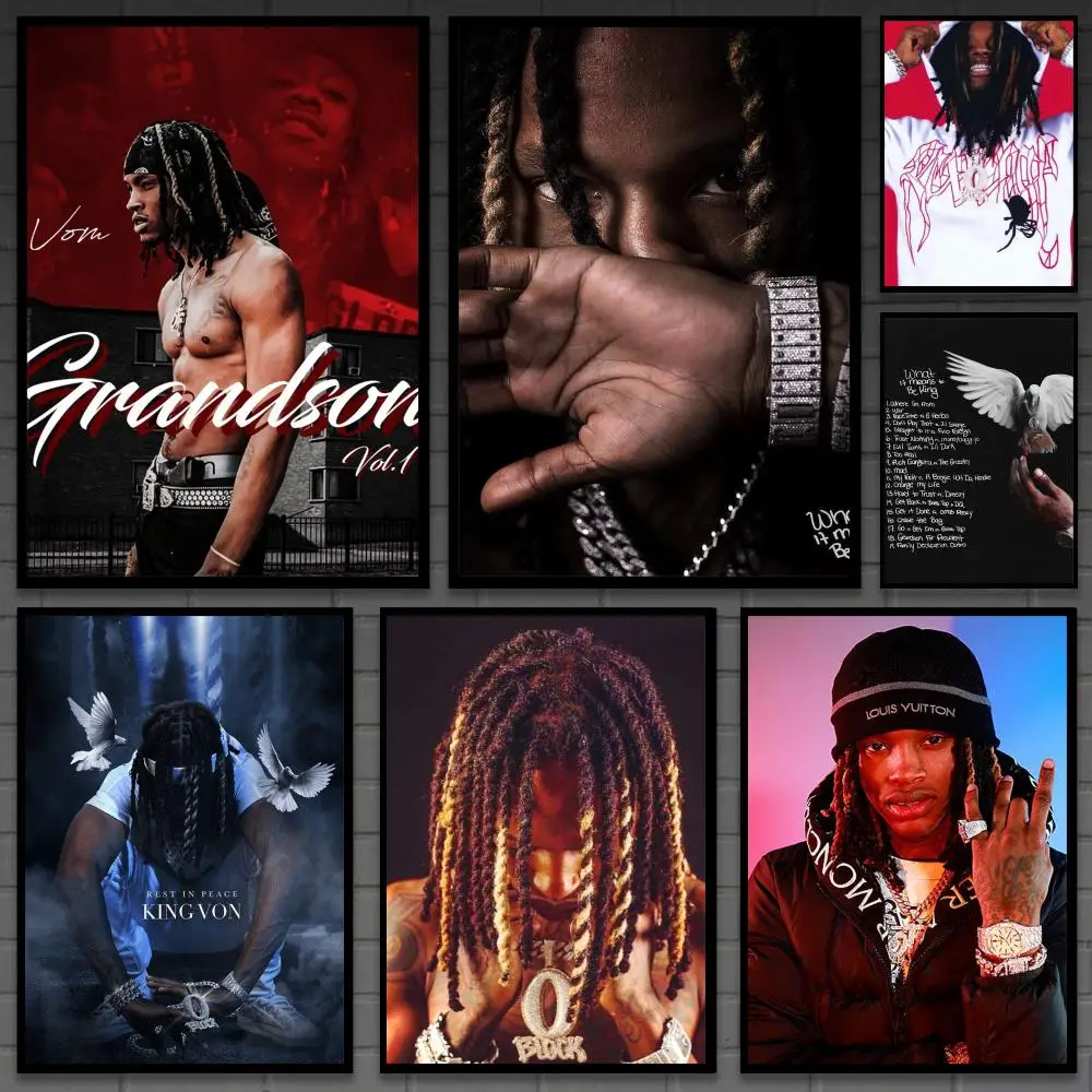 Rapper K-King Cool V-Von Poster Versatile HD Waterproof Wall Art Self-Adhesive Decor for Any Space Ideal Gift