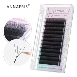 ANNAFRIS W Shape Bloom Eyelash Extension 4D Volume Premade W Automatic Flowering Natural Soft Easy Fanning Cluster YY Eye Lashes