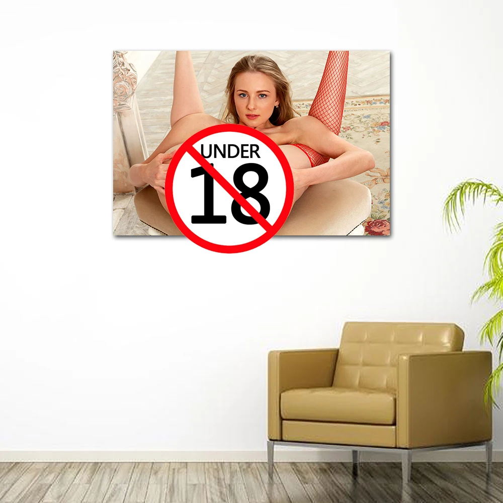 Modern Wall Art Painting Sexy Girl Without Underwear Naked Woman Pussy Posters Canvas Printings Picture For Home Room Decor