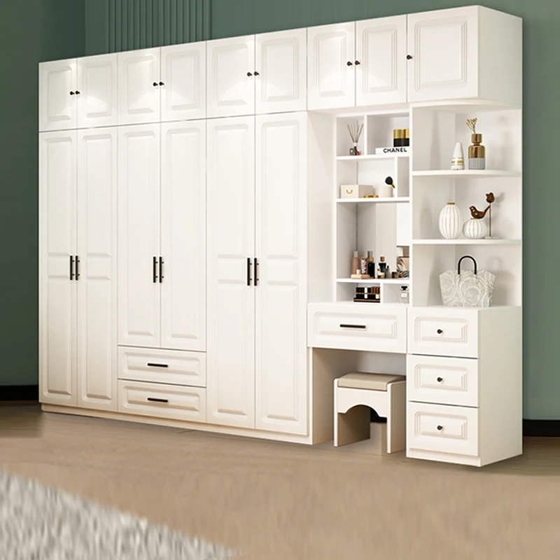 

White Low Price Wardrobe Hanging Designs Nordic Modern Wooden Bedroom Wardrobe Drawer Cheap Guardarropa Furniture For Home