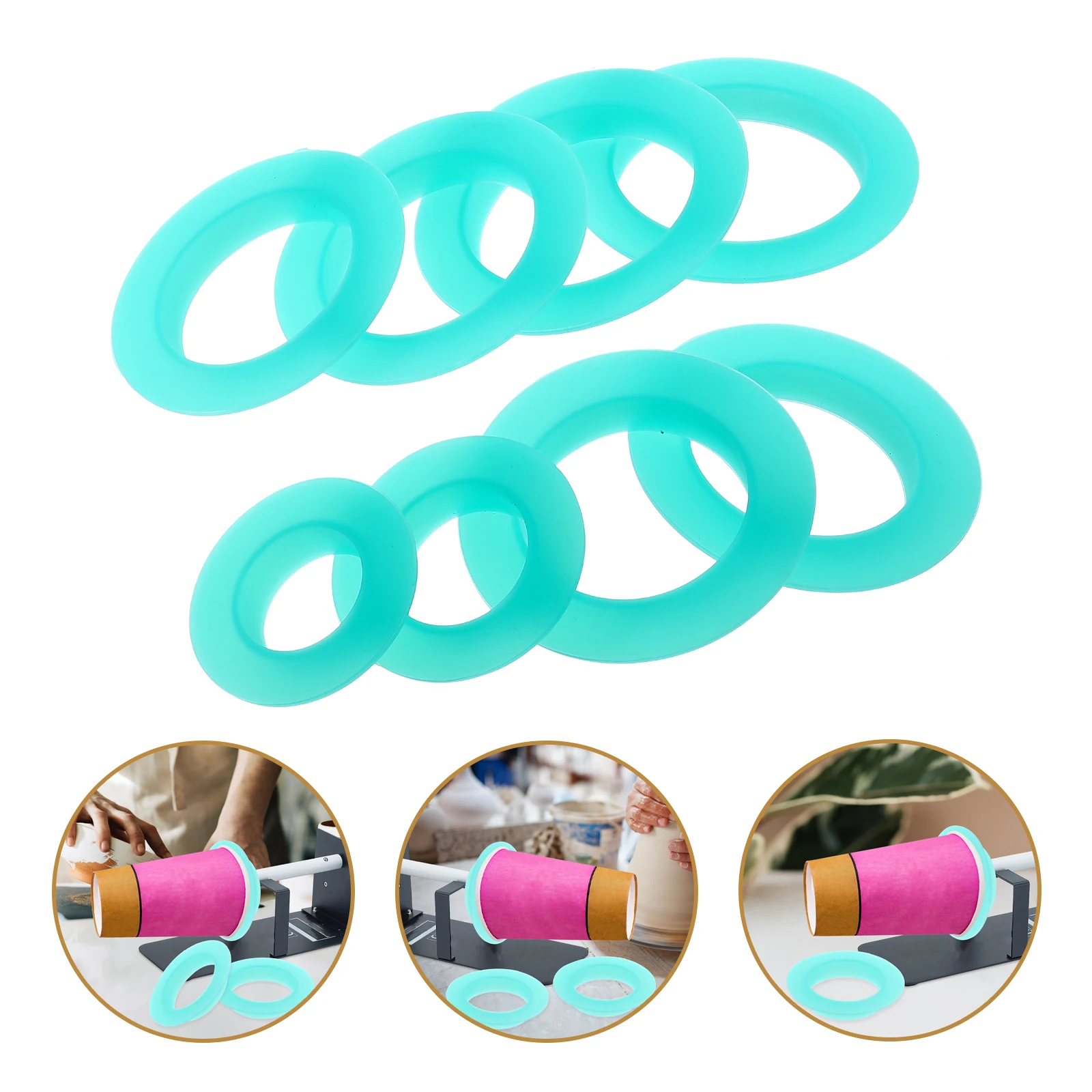 12Pcs Silicone Tumbler Protector Epoxy Paint Resin Spray Paint Shield Cup Protector Covers Tumbler Making Supplies