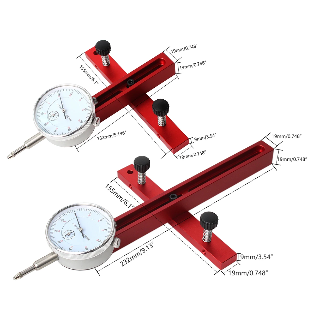 Table Saw Dial Indicator Gauge For Aligning and Calibrating Work Shop Machinery Like Table Saws Band Saws and Drill Presses