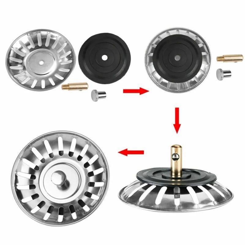 2 шт., сетка для слива раковины из нержавеющей стали