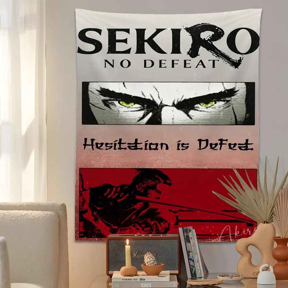 S-Sekiro No D-Defeat Tapestry Microfiber Background Art Decor For Bedroom Living Room Bar Garden Outdoor Festival Wall Decor