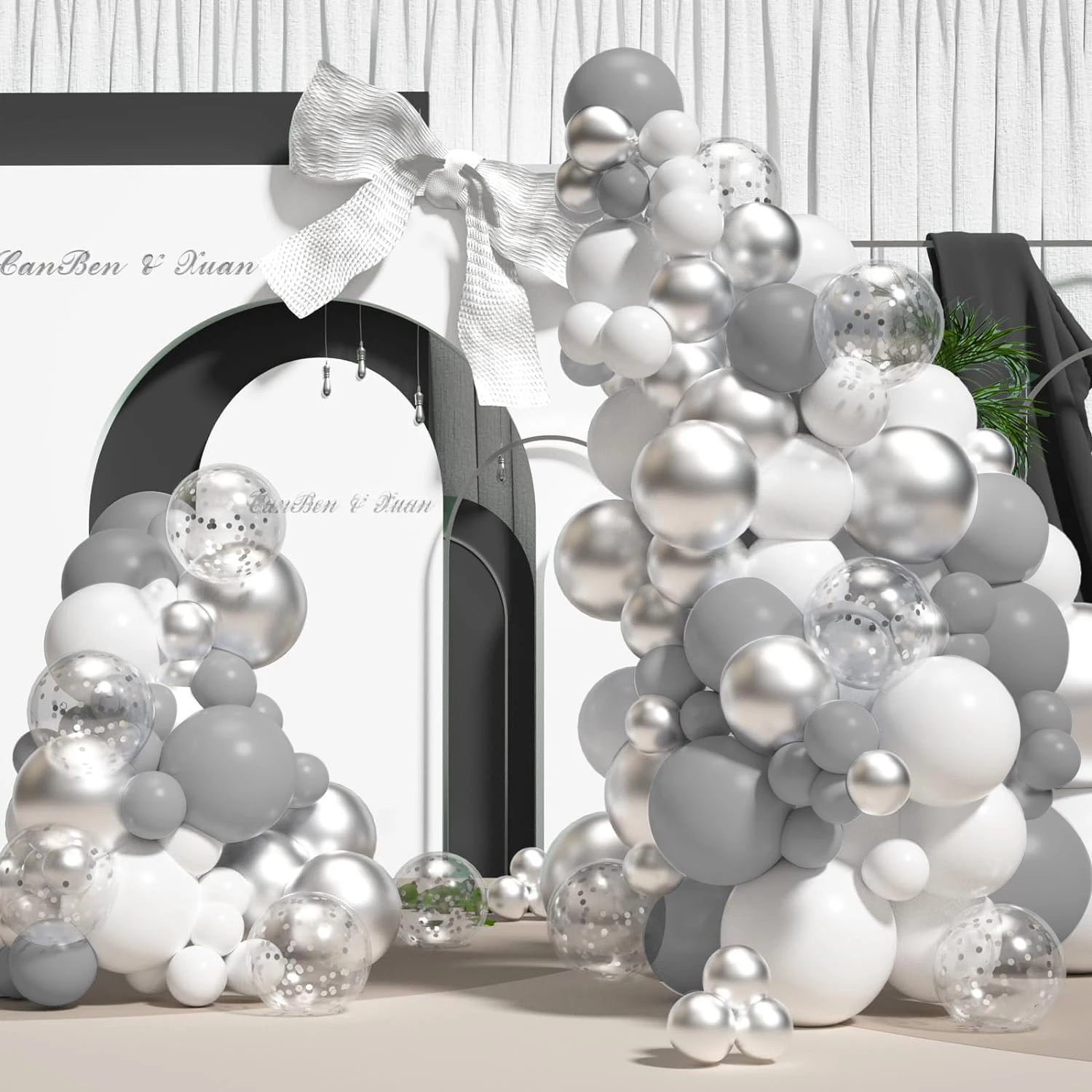 109-teiliges mehrfarbiges Latex-Ballon-Set, geeignet für Geburtstagsfeiern, Hochzeiten, Valentinstag-Party-Dekoration