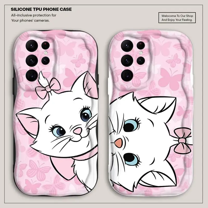 Disney Marie Cat Phone Case for Samsung Galaxy Note 20 Ultra S20 FE S23 FE S22 Plus S24 Ultra S21 S23 Ultra Cover