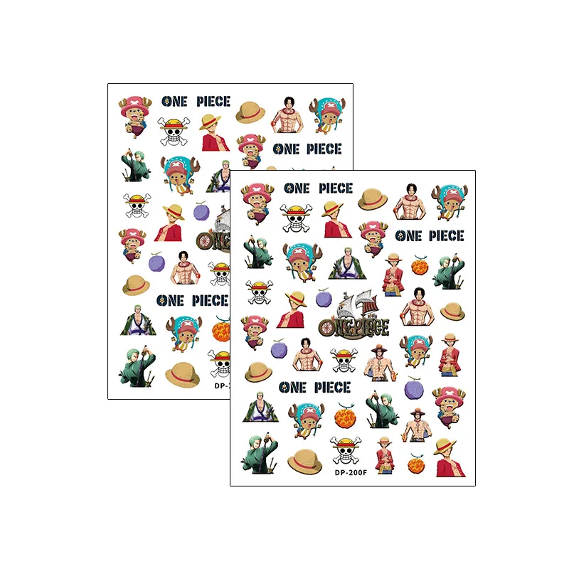 New ONE PIECE Relief Nail Sticker Monkey D. Luffy Roronoa Zoro Anime Peripheral Cute Cartoon Creativity Nail Stickers Gifts