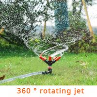 360 degree rotating nozzle automatic sprinkler for watering flowers, vegetables, water pipes, garden lawn irrigation