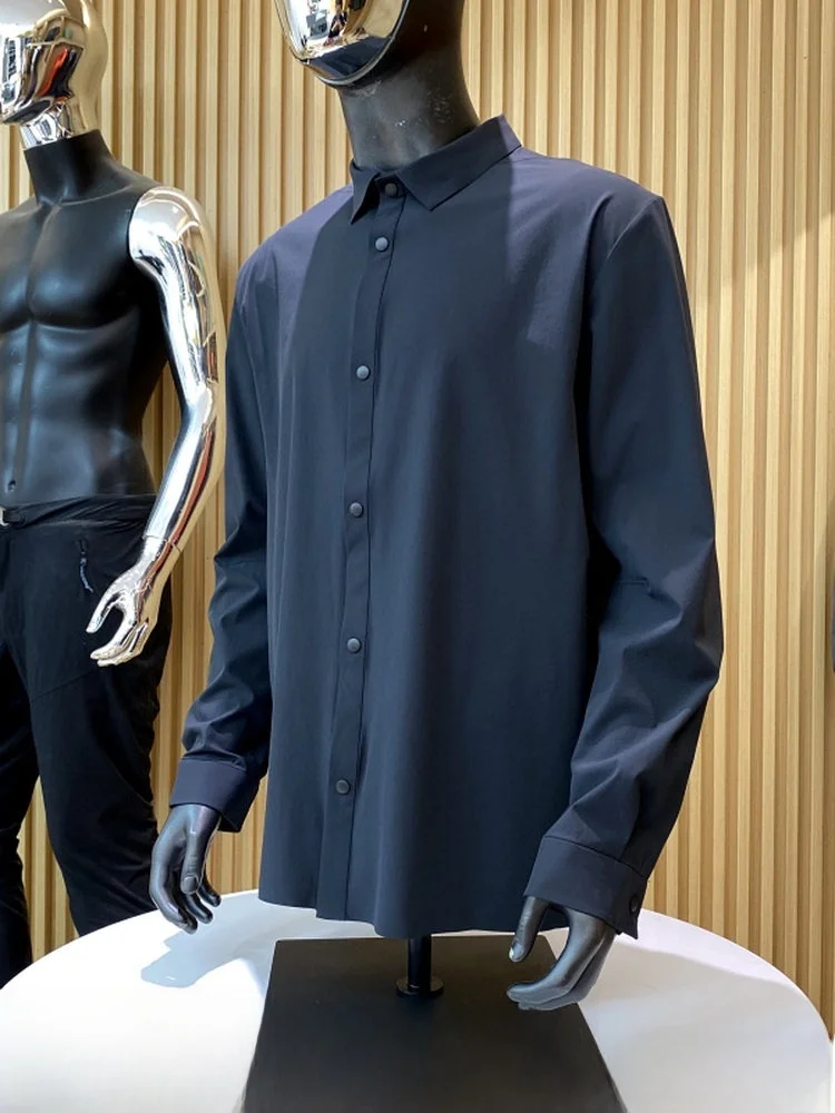 

Ultra-Thin Breathable Men's Long Sleeve Sun-Protective Shirt Quick-Drying Versatile Spring Summer Casual Style Standard Fit
