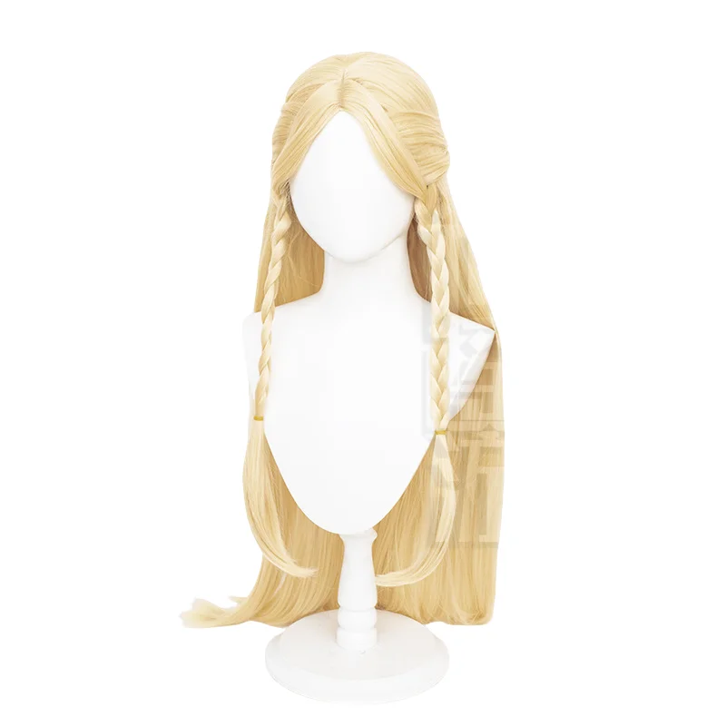 Peruca de cabelo sintético resistente ao calor dourado para festa de Halloween, boné e peruca Anime Cosplay, alta qualidade, peruca gandille Donato Cos, 75-80cm