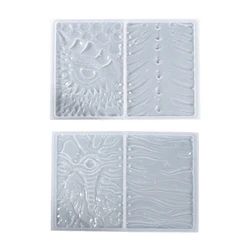 Epoxy Resin Notebook Mold 3D Embossed Notebook Leather for Case Silicone Mould 97QE