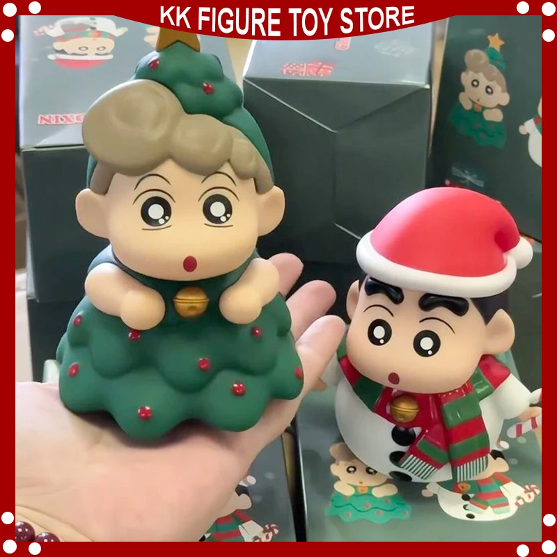 Christmas Shinnosuke Nohara anime Action Figures Crayon Shin-chan Himawari Figurine PVC Collection cute Decor Model BirthdayGift