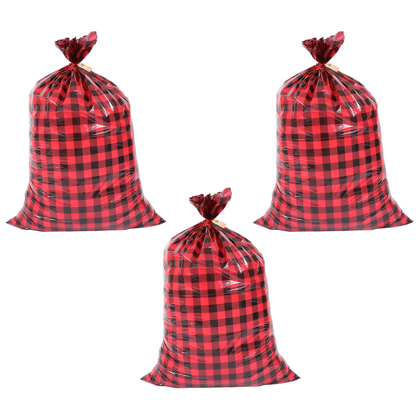 

3Pcs Christmas Gift Storage Bag Large Capacity Stripe Design Festival Gift Packaging Sack Xmas Party Present Sack