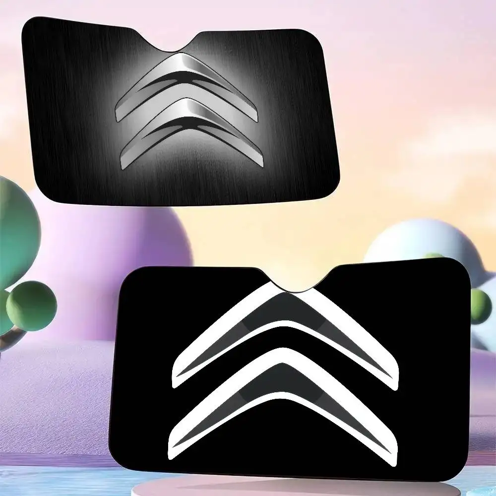 

Автомобильный солнцезащитный козырек с подогревом для лобового стекла, накидка на автомобиль, солнцезащитный экран, автомобильные чехлы, логотип Citroen, класс люкс