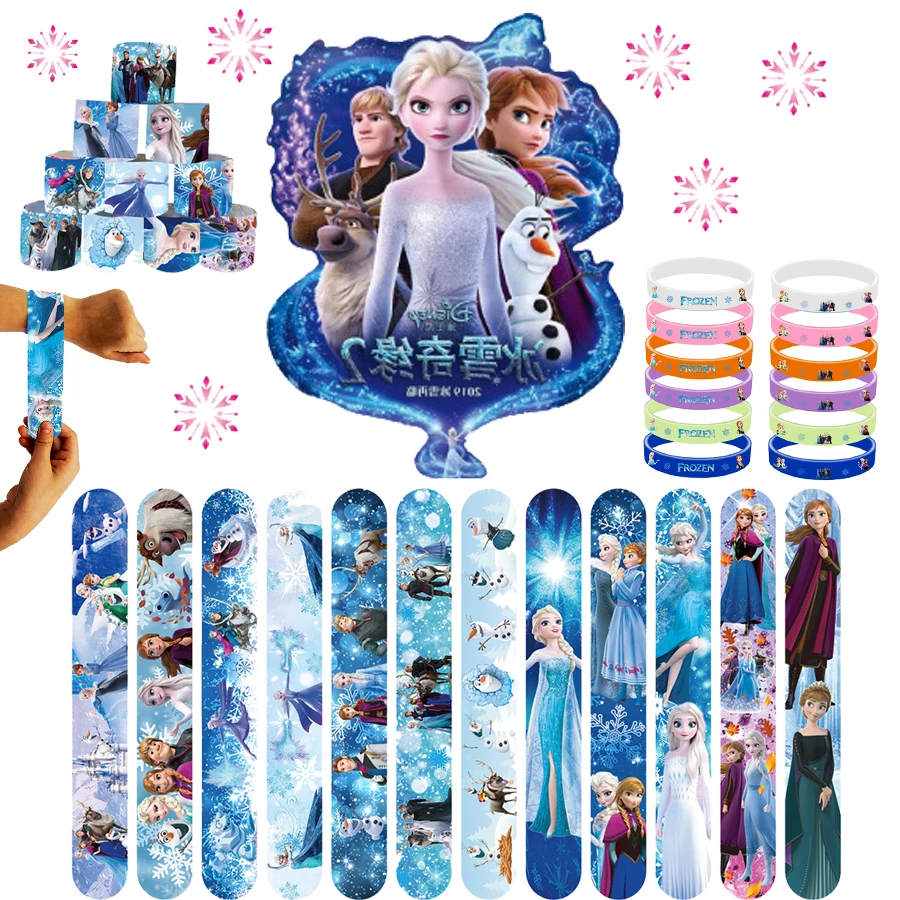 

12/24/36pcs Frozen Slap Bracelets Party Favor Anna Elsa Princess Birthday Party Gifts Reward products Party toys and small gifts