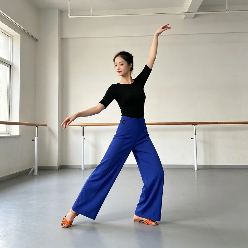 

New Latin Dance Pants for Women Fit Practice Wear Ballroom Modern Square Dance Trousers Jitterbug Stretch Comfort Dance Bottoms