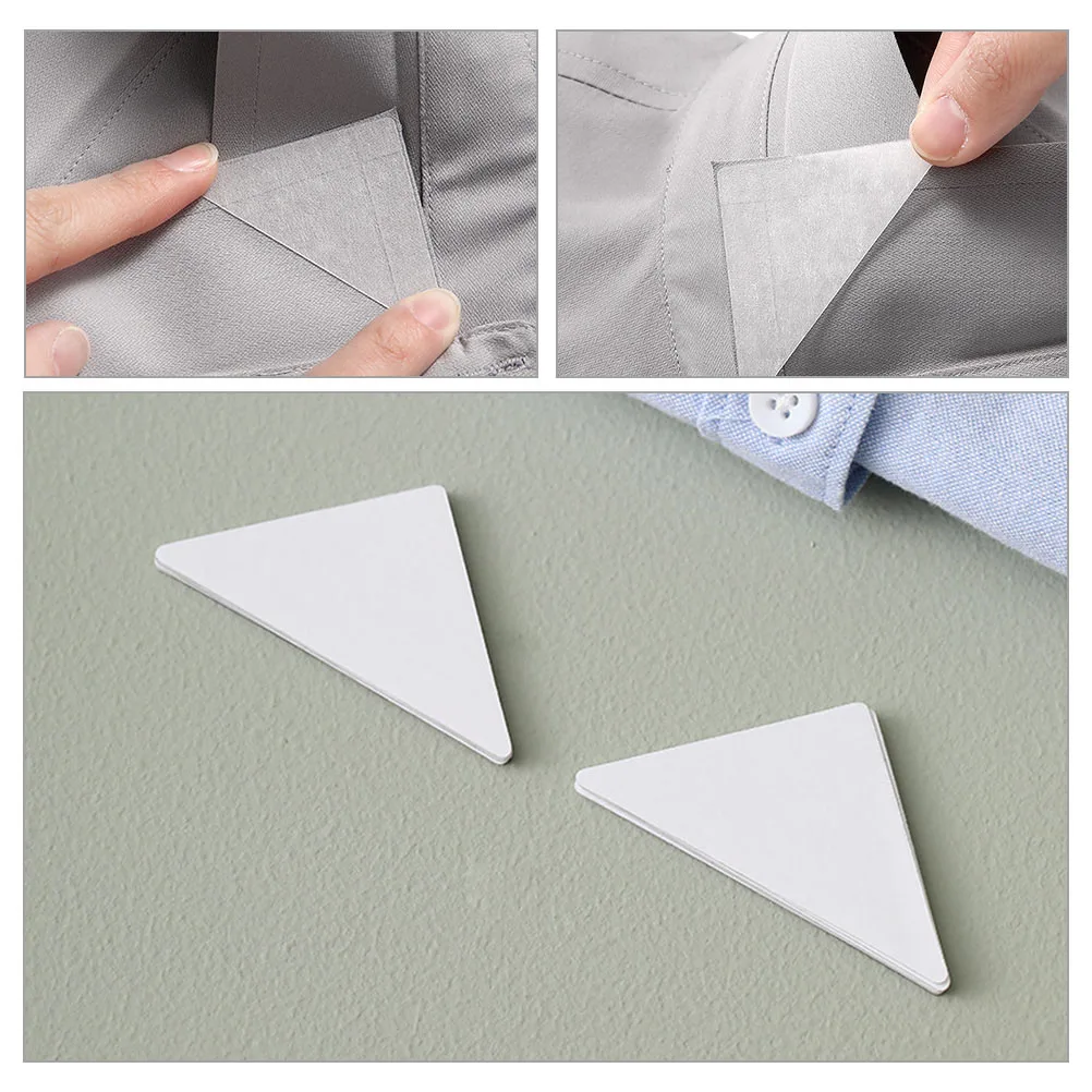 240 قطعة من ملصقات الياقة غير المرئية بدون تجعيد PVC يبقى سهلة الاستخدام وإزالة قمصان الرجال ذات المظهر الاحترافي #4