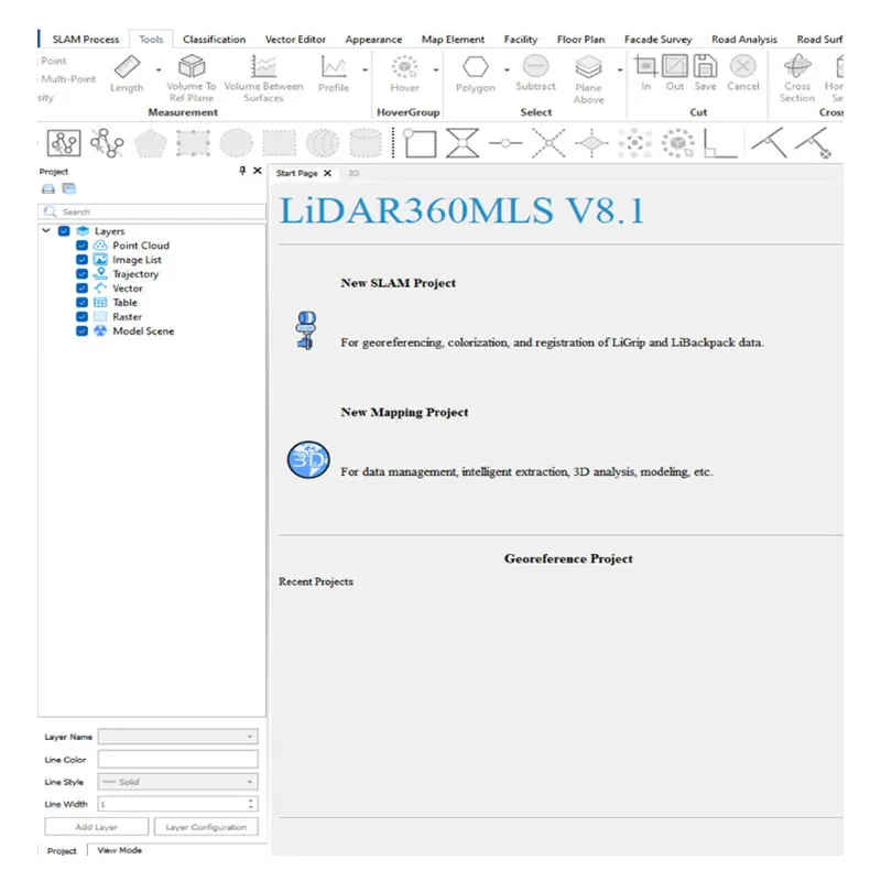 LiGrip O1 Lite Scanner portatile Topografia e mappatura Mobile SLAM LiDAR Point Cloud Scanner LiDAR industriale per scanner 3D RS10