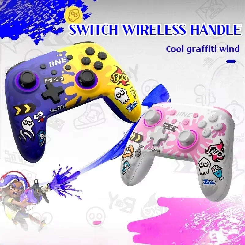 

Wireless Gamepad 6-Axis Motion Sensing Turbo Vibration Adjustment NFC Bluetooth Gaming Controller For Switch Oled Steam PC
