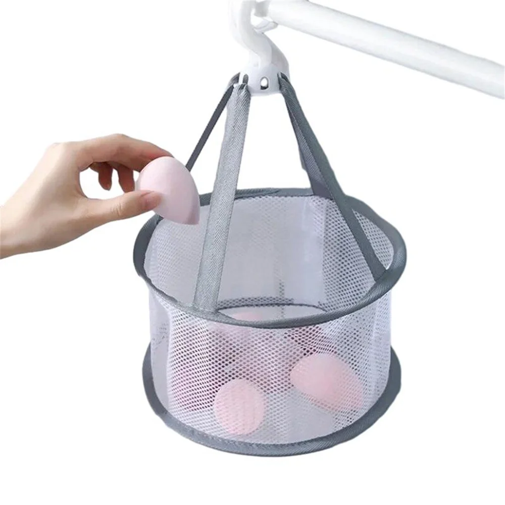 Makeup Sponge Mesh Bag Drying Hanging Hang Basket Makeup Brush Powder Puff Beauty Egg Storage Rack Professional Makeup Tools