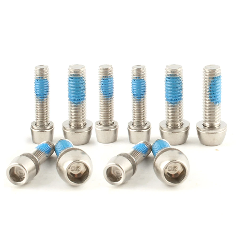 

10 шт. винты стержня из нержавеющей стали для велосипедных рулей, длина 20 мм, размер резьбы M5 и M6, подходят для большинства моделей велосипедов