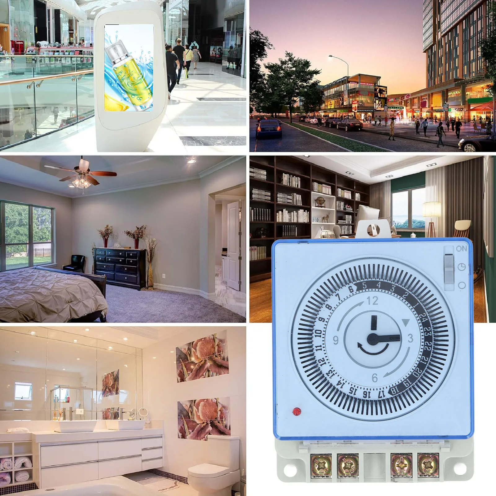 

Quick Connect Timer Switch Timer Quick Wiring Terminal Load Indicator Transparent Cover for Lighting Control System