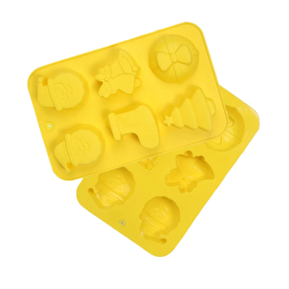 

6-полая рождественская елка, чулки Санта-Клауса, силиконовые формы для выпечки конфет, шоколадного желе, изготовления мыла, кухни