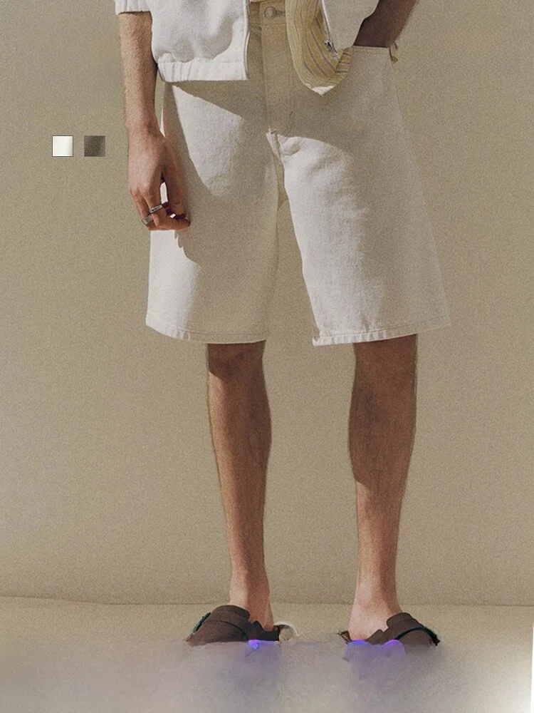 

H&M Men's Casual Straight Leg American Style Jeans Shorts Summer Collection 100% Cotton Comfortable Fit Short Length